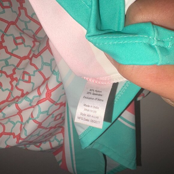 CABANA LIFE Napa Embroidered Split Neck Tunic- Mini Dress 3/4 Sleeve UPF 50 - S - Picture 5 of 9